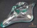 Bohemia patera zielona poświata 41cm