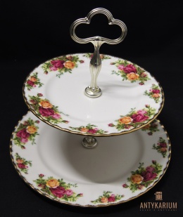 Patera Royal Albert bogato zdobiona róże 25cm Anglia