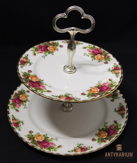 Patera Royal Albert bogato zdobiona róże 25cm Anglia
