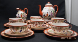 Porcelanowy serwis do herbaty JAPONIA KANJI 1920r.