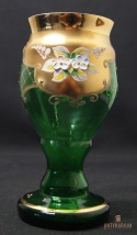 Ręcznie malowany szklany Kielich emaliowany 24-karatowe złoto 18cm