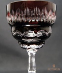 Remer stary rubinowy kryształowy kielich do wina 21cm