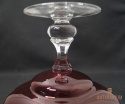 Rubinowa patera na jednej nodze wysoka na 19cm