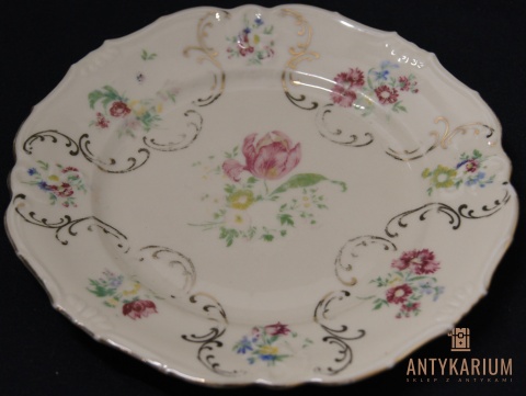 Stary talerz deserowy Schwarzenhamer porcelana