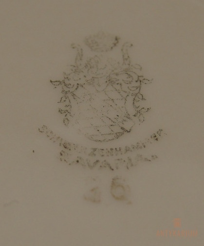 Stary talerz deserowy Schwarzenhamer porcelana