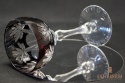 Kieliszek kryształowy Remer – Huta Józefina, Śpiewający Rubin (19 cm) – Unikat / Vintage