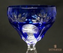 Remer stary kobaltowy kryształowy kielich do wina 19cm