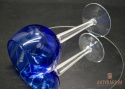 Remer stary kobaltowy kryształowy kielich do wina 19cm