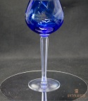 Remer stary kobaltowy kryształowy kielich do wina 19cm