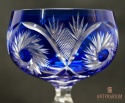 Remer stary kobaltowy kryształowy kielich do wina 20cm