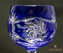Remer stary kobaltowy kryształowy kielich do wina 21,5cm