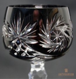Remer stary rubinowy kryształowy kielich do wina 19,5cm