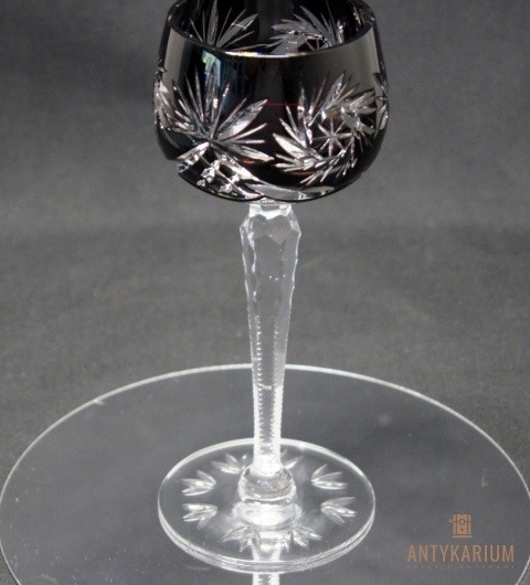 Remer stary rubinowy kryształowy kielich do wina 19,5cm