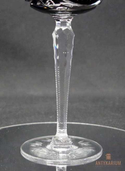 Remer stary rubinowy kryształowy kielich do wina 19,5cm