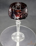 Remer stary rubinowy kryształowy kielich do wina 20cm