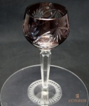 Remer stary rubinowy kryształowy kielich do wina 21cm