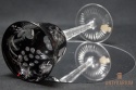 Remer stary rubinowy kryształowy kielich do wina 22cm