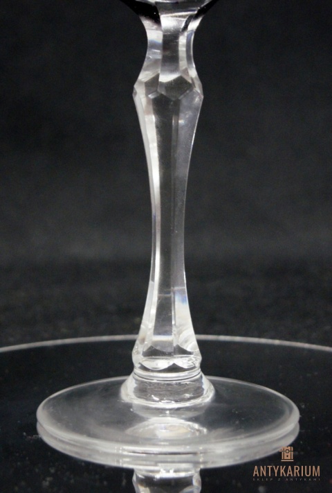 Remer stary śliwkowy kryształowy kielich do wina 19,5cm