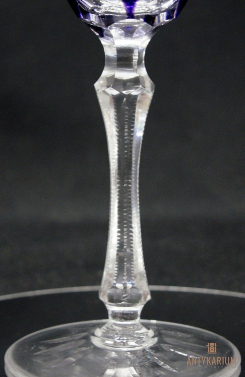 Remer stary śliwkowy kryształowy kielich do wina 19cm