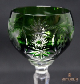 Remer stary zielony Nachtmann kielich do wina 18cm