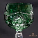 Remer stary zielony kryształowy kielich do wina 21,5cm