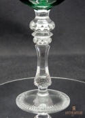 Remer stary zielony kryształowy kielich do wina 22cm